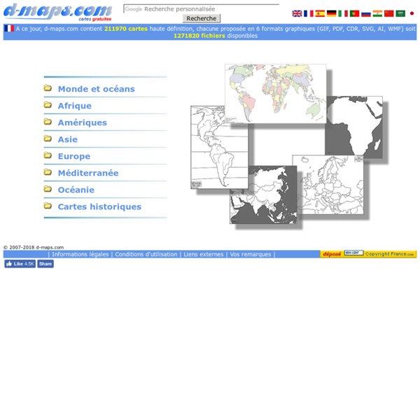 D-maps.com : cartes géographiques gratuites, cartes muettes gratuites, cartes vierges gratuites, fonds de cartes gratuits