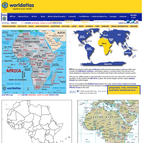 Map of Africa, Africa Maps, Countries, Landforms, Rivers, and Geography Information