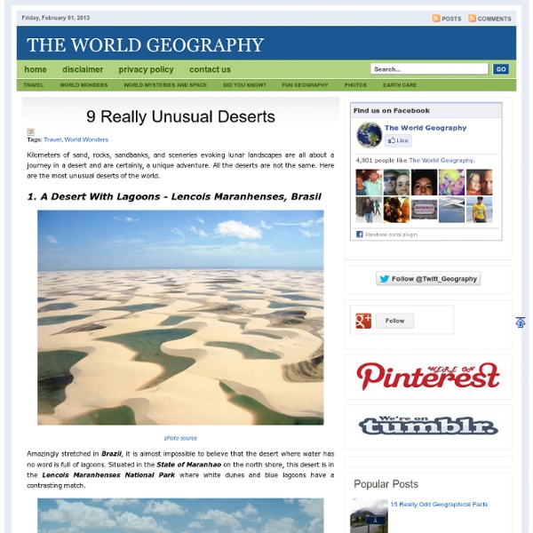 9 Really Unusual Deserts