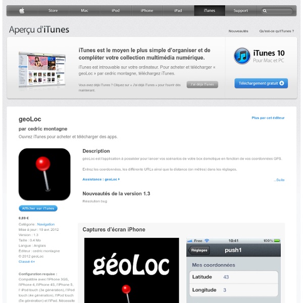 GeoLoc pour l'iPhone