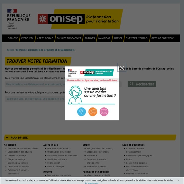 Onisep.fr : où se former ? où s'informer ?