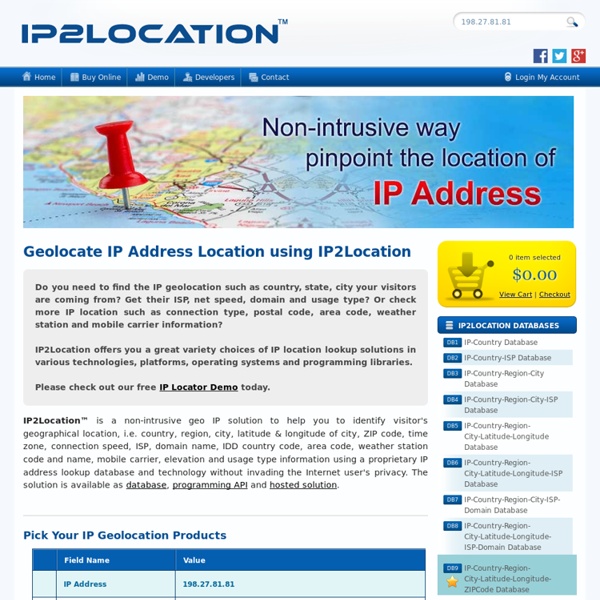 IP Address Geolocation to Identify Website Visitor's Geographical Location