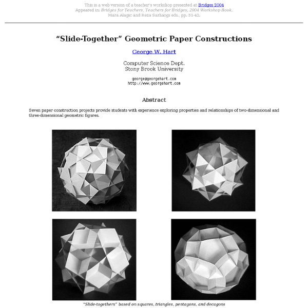 Slide-Together Geometric Constructions
