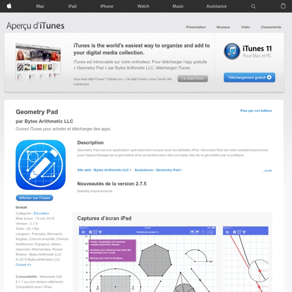 Geometry Pad dans l’App Store