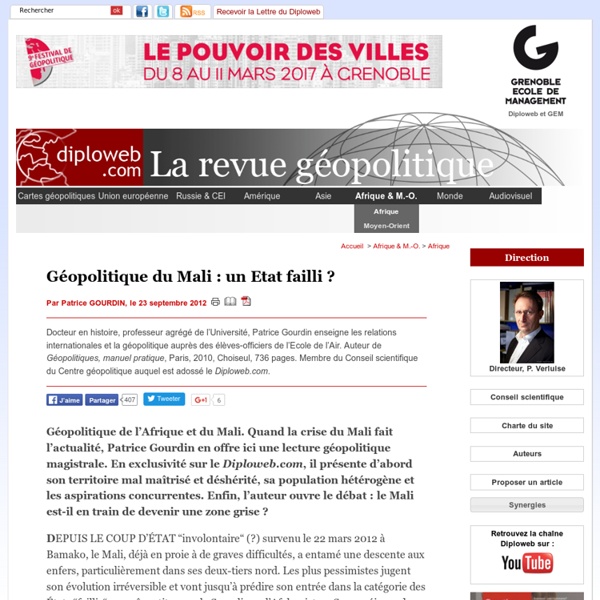 Géopolitique du Mali : un Etat failli ?