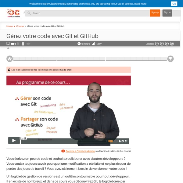Gérez votre code avec Git et GitHub