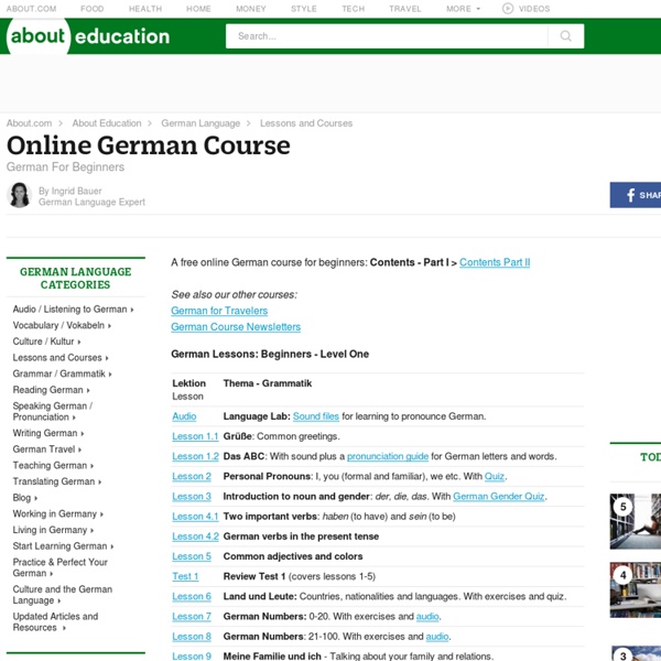 German For Beginners - A Free Online German Course