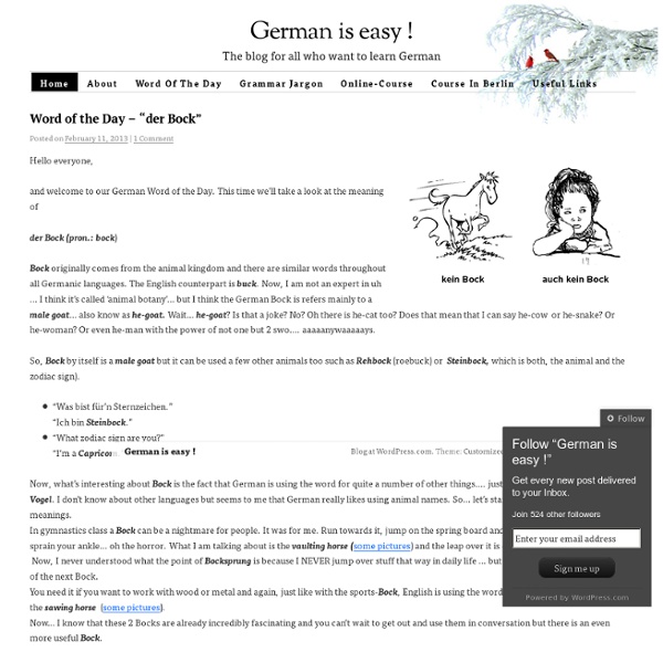 The blog for all who want to learn German…