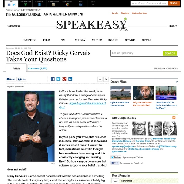 Does God Exist? Ricky Gervais Takes Your Questions