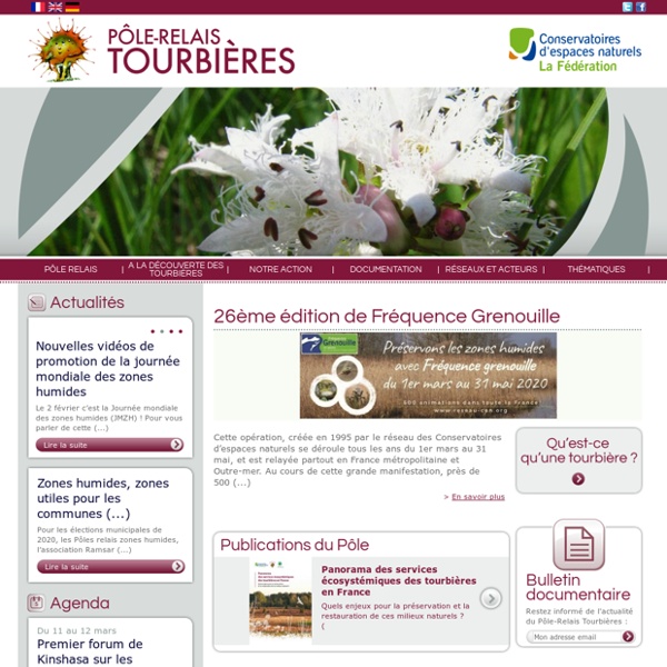Accueil du site du Pôle-relais Tourbières