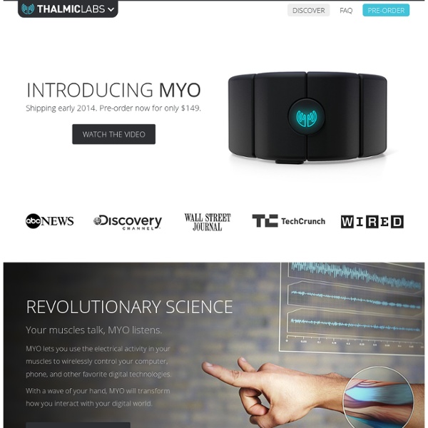 Myo - Gesture control armband by Thalmic Labs