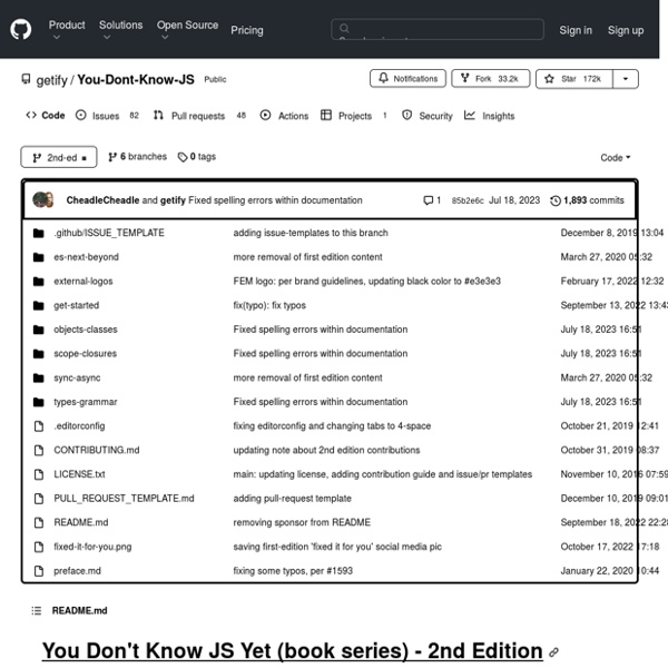 Getify/You-Dont-Know-JS: A book series on JavaScript. @YDKJS on twitter.