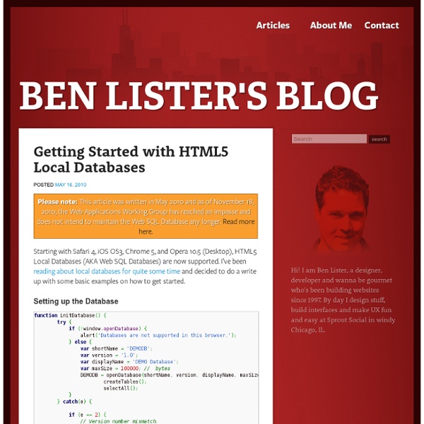 Getting Started with HTML5 Local Databases « Dark Crimson Blog