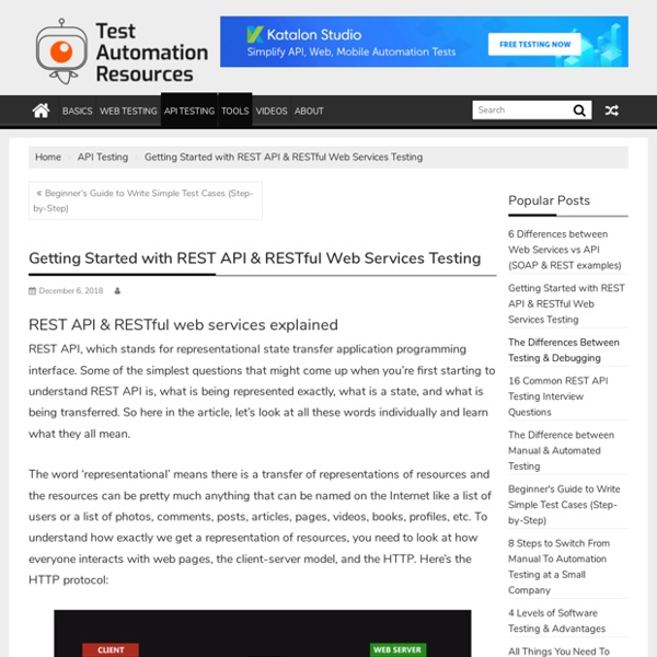 Getting Started with REST API & RESTful Web Services Testing