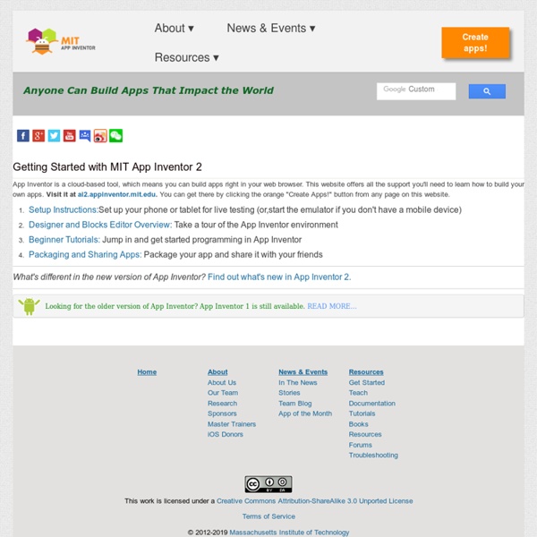 Getting Started with MIT App Inventor 2