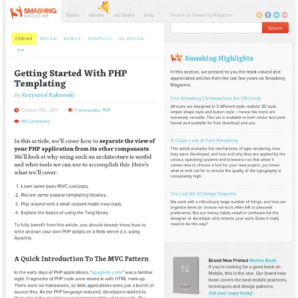 Getting Started With PHP Templating - Smashing Coding