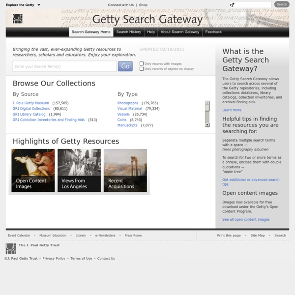 Getty Search Gateway Home