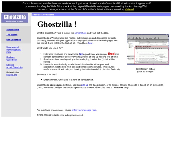 Ghostzilla - the invisible browser