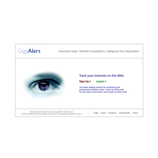 Giga Alert - Professional Web Alerts