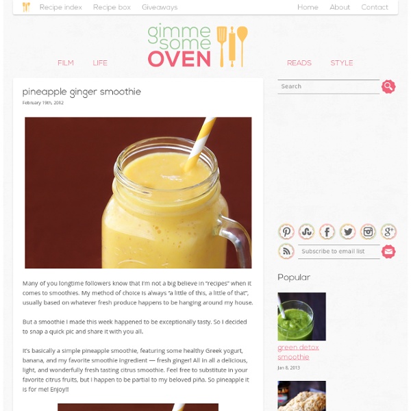 Pineapple ginger smoothie