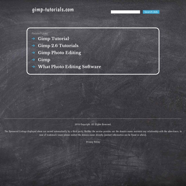 GIMP Tutorials and useful snippets