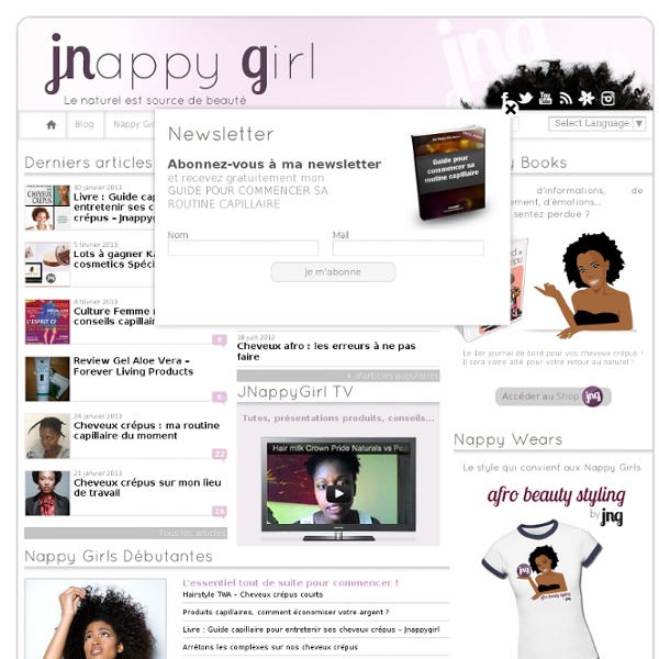 Journal Nappy Girl - cheveux afro, crépus, frisés, bouclés, naturels