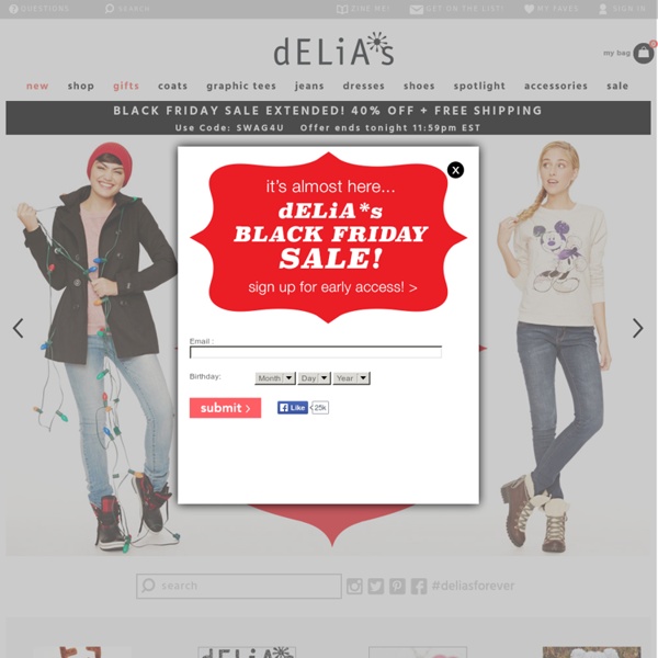 Find Girls Clothing and Teen Fashion Clothing from dELiA*s