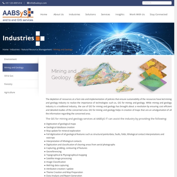 GIS for Mining & Geology GIS at AABSyS