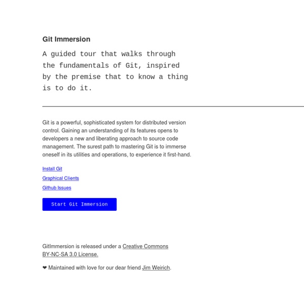 Git Immersion