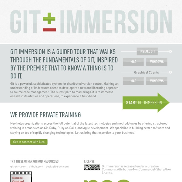 Git Immersion - Brought to you by EdgeCase