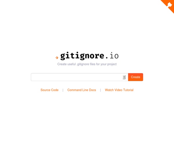 Gitignore.io - Create useful .gitignore files for your project