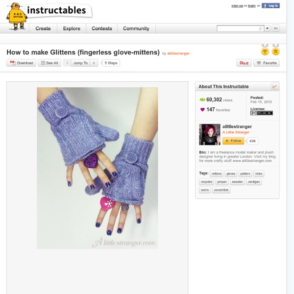 How to make Glittens (fingerless glove-mittens)