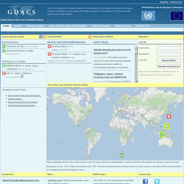 Global Disaster Alert and Coordination System