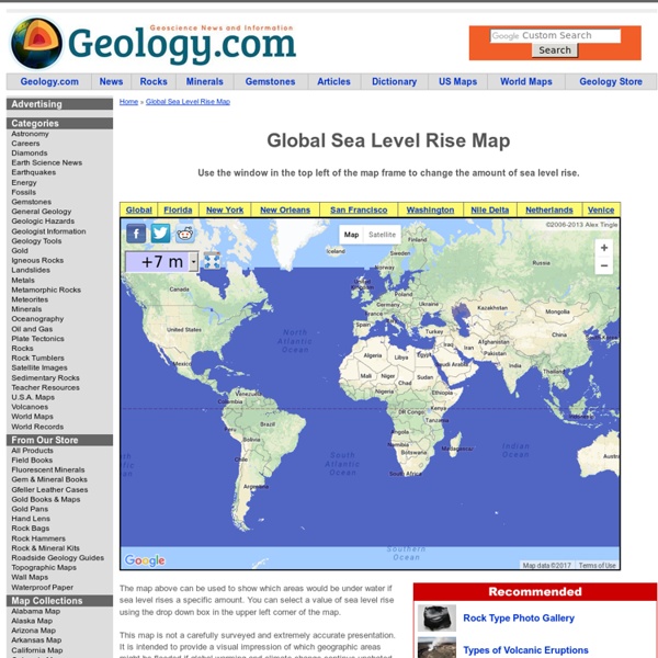 Global Sea Level Rise Map - Global Warming & Climate Change Impact