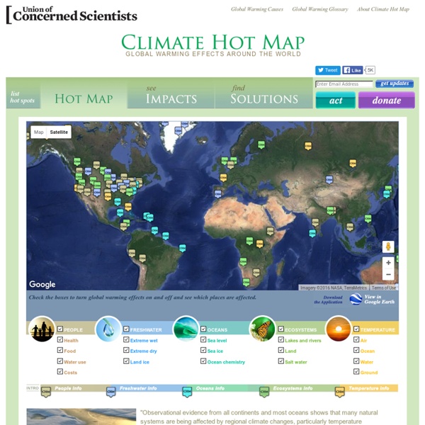 Global Warming Effects Map - Effects of Global Warming