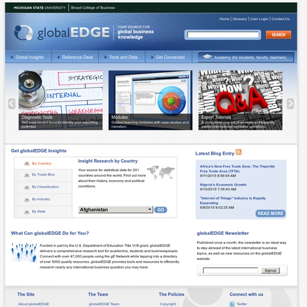 GlobalEDGE: Your source for Global Business Knowledge