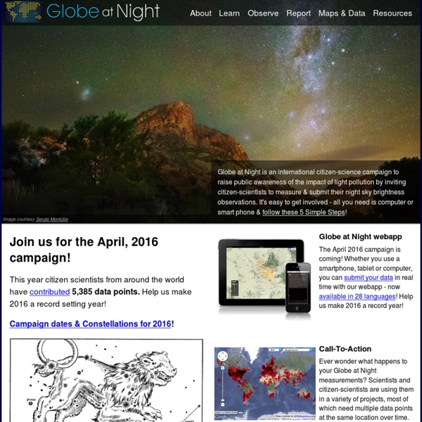 GLOBE at Night - Home page