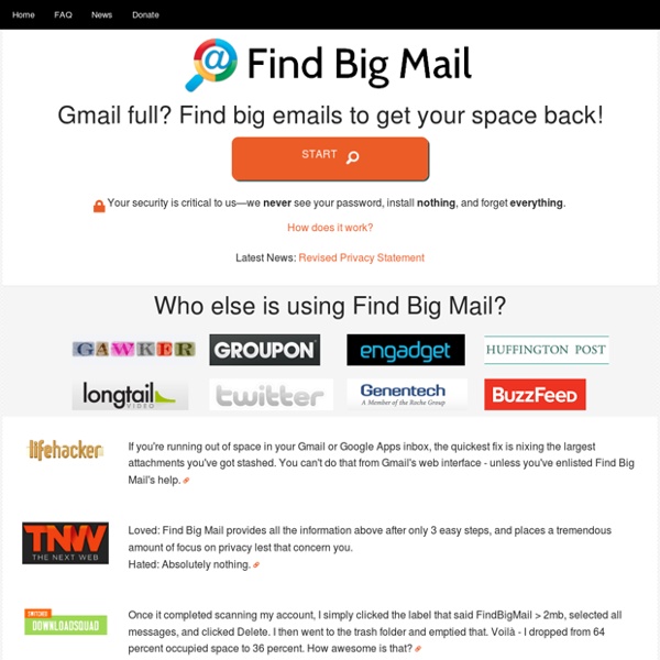 Find Big Mail - Have you run out of space for your Gmail account?