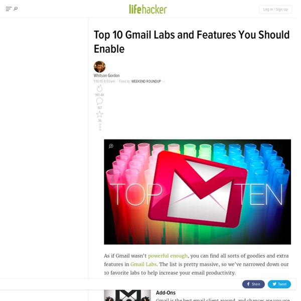 Top 10 Gmail Labs You Should Enable — lifehacker