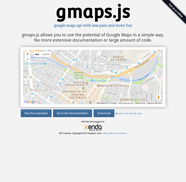Gmaps.js — the easiest way to use Google Maps