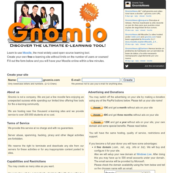 Gnomio.com: Discover the newest Moodle with our free hosting