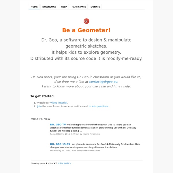Dr. Geo, be a geometer!