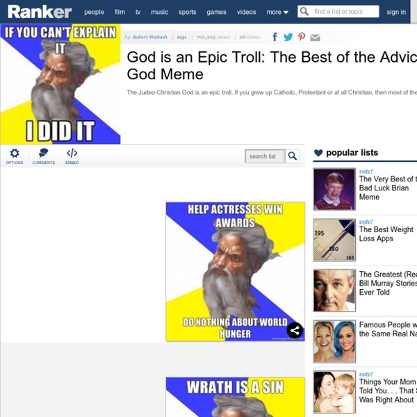 God is an Epic Troll: The Best of the Advice God Meme