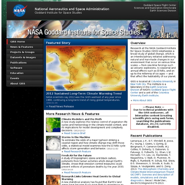 NASA GISS: NASA Goddard Institute for Space Studies