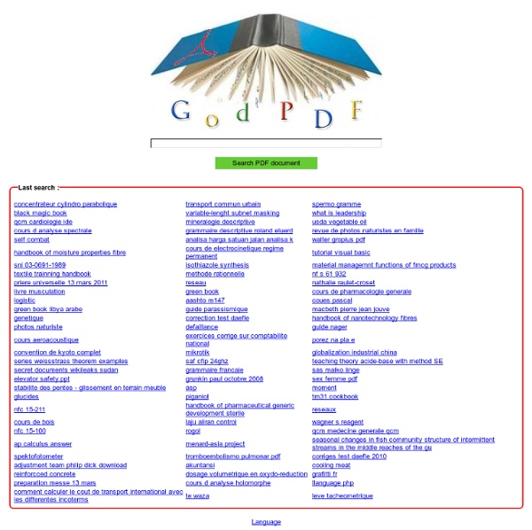 GodPDF le moteur de recherche des fichiers pdf gratuits