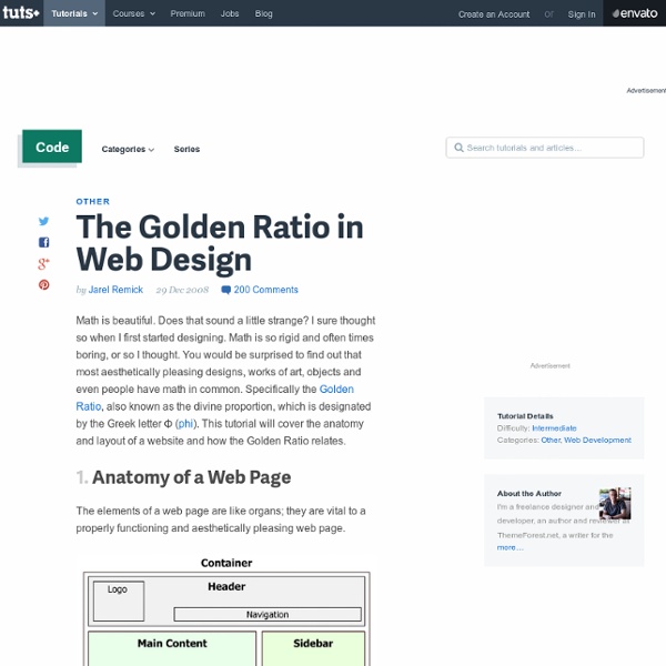 The Golden Ratio in Web Design