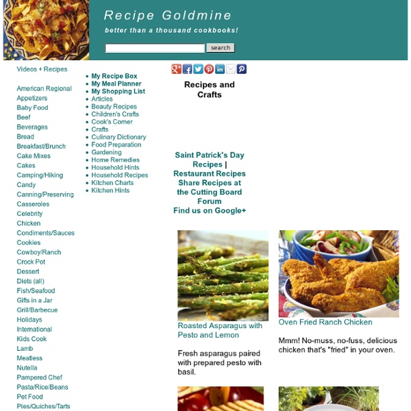 Recipes, cooking tips, food preparation, kitchen charts
