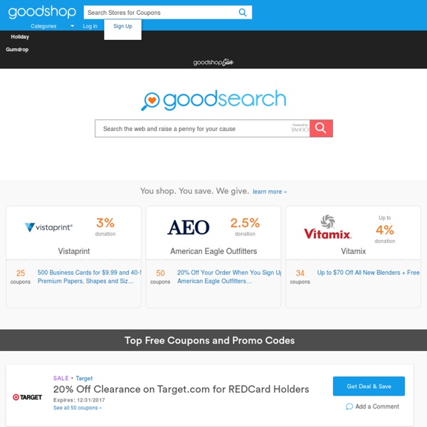 GoodSearch - Web search, coupons, discounts & deals for charity!