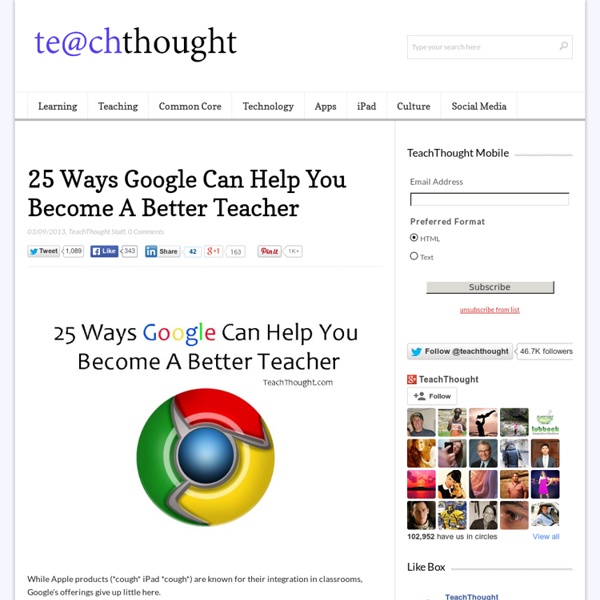 25 Ways Google Can Help You Become A Better Teacher