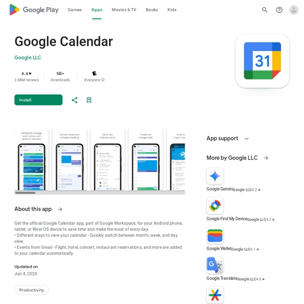 Kalendarz Google - Aplikacje Android w Google Play